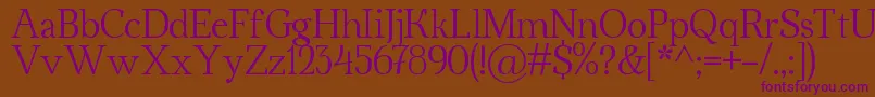 Ahellya Font – Purple Fonts on Brown Background