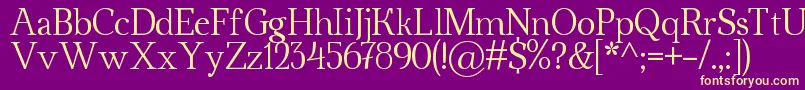 Ahellya Font – Yellow Fonts on Purple Background