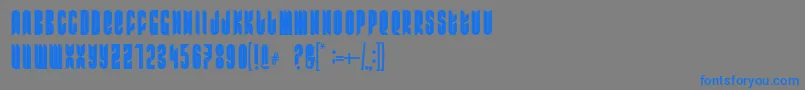 フォントFrRamaNous – 灰色の背景に青い文字