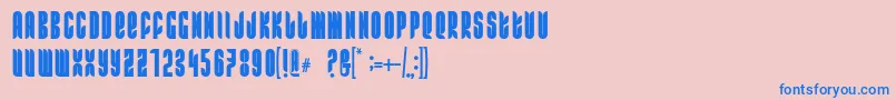 フォントFrRamaNous – ピンクの背景に青い文字