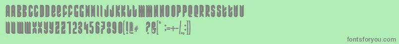 フォントFrRamaNous – 緑の背景に灰色の文字