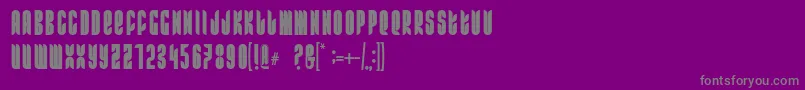 FrRamaNous-fontti – harmaat kirjasimet violetilla taustalla
