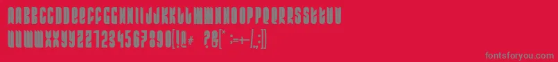 FrRamaNous-fontti – harmaat kirjasimet punaisella taustalla