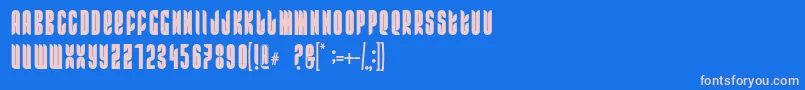 Шрифт FrRamaNous – розовые шрифты на синем фоне