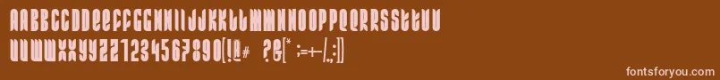 Шрифт FrRamaNous – розовые шрифты на коричневом фоне