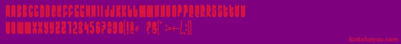 フォントFrRamaNous – 紫の背景に赤い文字