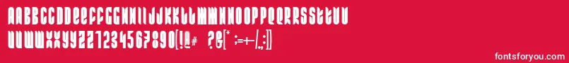 FrRamaNous-fontti – valkoiset fontit punaisella taustalla