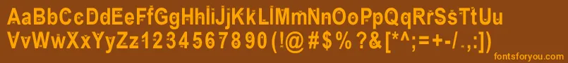 EencyWeencySpider Font – Orange Fonts on Brown Background