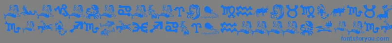 XiloInZodiac Font – Blue Fonts on Gray Background