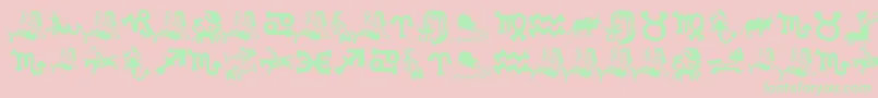 XiloInZodiac Font – Green Fonts on Pink Background