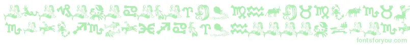 XiloInZodiac Font – Green Fonts on White Background