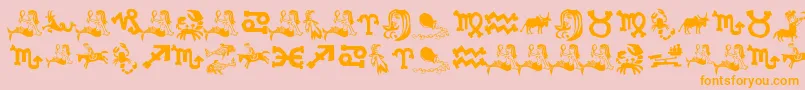 XiloInZodiac Font – Orange Fonts on Pink Background
