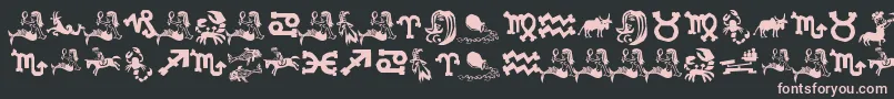 XiloInZodiac Font – Pink Fonts on Black Background