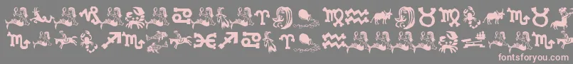 XiloInZodiac Font – Pink Fonts on Gray Background