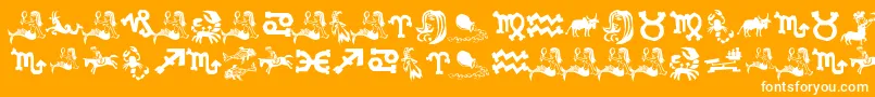 XiloInZodiac Font – White Fonts on Orange Background