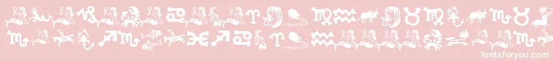 XiloInZodiac Font – White Fonts on Pink Background