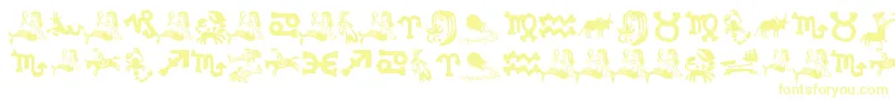 XiloInZodiac-fontti – keltaiset fontit