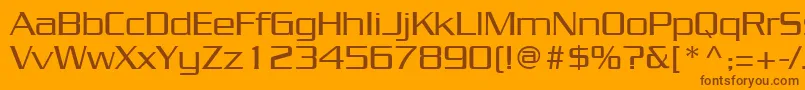 Шрифт JuliusRegular – коричневые шрифты на оранжевом фоне