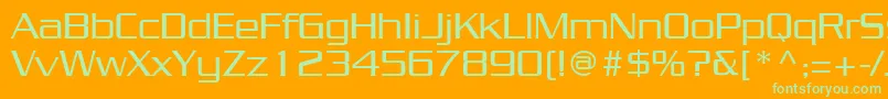 JuliusRegular Font – Green Fonts on Orange Background