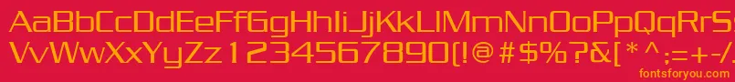 JuliusRegular Font – Orange Fonts on Red Background