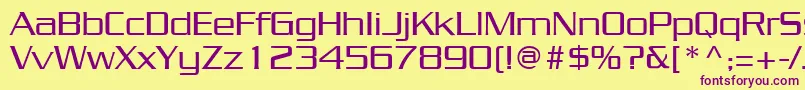 JuliusRegular Font – Purple Fonts on Yellow Background