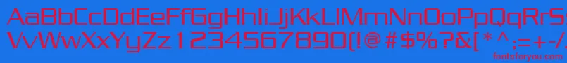 JuliusRegular-fontti – punaiset fontit sinisellä taustalla