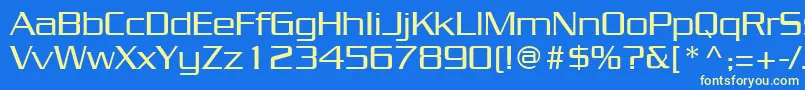 JuliusRegular Font – Yellow Fonts on Blue Background