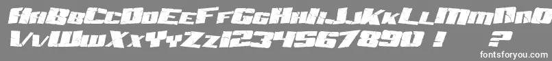 SfAftershockDebrisItalic Font – White Fonts on Gray Background