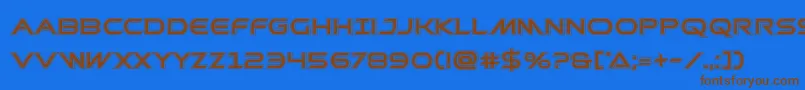 Prometheanacad Font – Brown Fonts on Blue Background