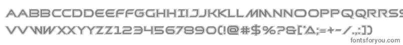 フォントPrometheanacad – 白い背景に灰色の文字