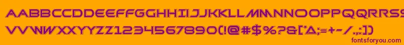 フォントPrometheanacad – オレンジの背景に紫のフォント