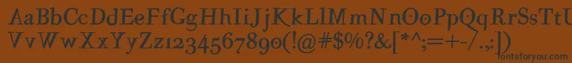 MutantaMediumoblique Font – Black Fonts on Brown Background