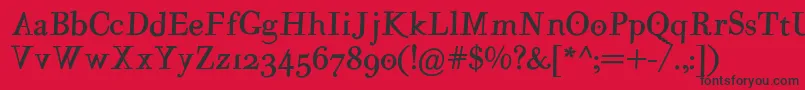 MutantaMediumoblique Font – Black Fonts on Red Background