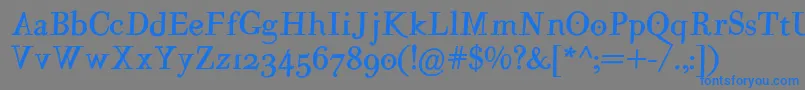 MutantaMediumoblique Font – Blue Fonts on Gray Background