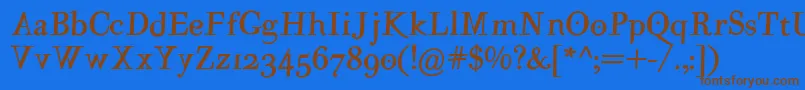 MutantaMediumoblique Font – Brown Fonts on Blue Background