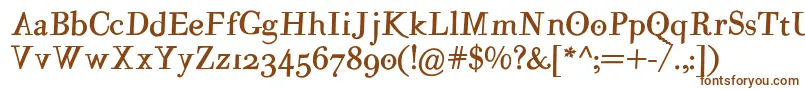 Шрифт MutantaMediumoblique – коричневые шрифты на белом фоне