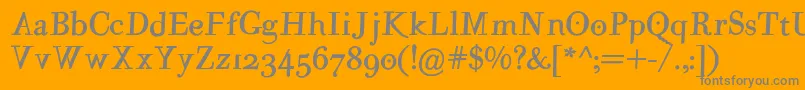 MutantaMediumoblique Font – Gray Fonts on Orange Background