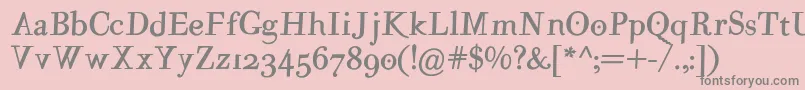 MutantaMediumoblique-Schriftart – Graue Schriften auf rosa Hintergrund
