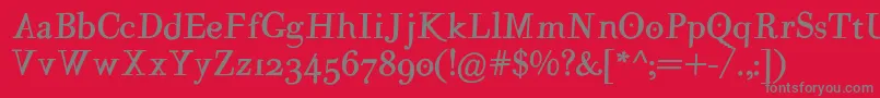 MutantaMediumoblique Font – Gray Fonts on Red Background