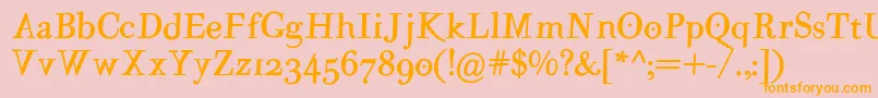 MutantaMediumoblique Font – Orange Fonts on Pink Background