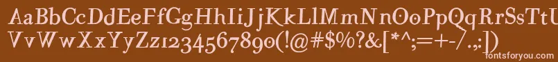 MutantaMediumoblique Font – Pink Fonts on Brown Background