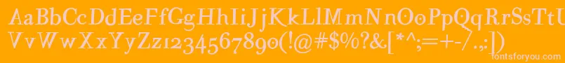 MutantaMediumoblique Font – Pink Fonts on Orange Background