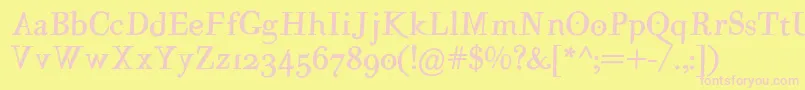 MutantaMediumoblique Font – Pink Fonts on Yellow Background