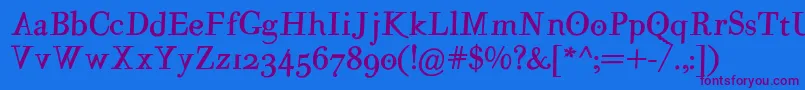 MutantaMediumoblique Font – Purple Fonts on Blue Background