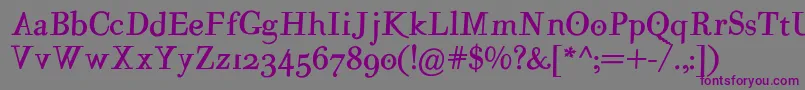 Шрифт MutantaMediumoblique – фиолетовые шрифты на сером фоне