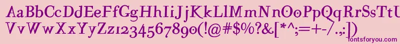 MutantaMediumoblique Font – Purple Fonts on Pink Background