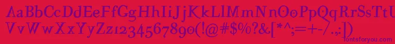MutantaMediumoblique Font – Purple Fonts on Red Background