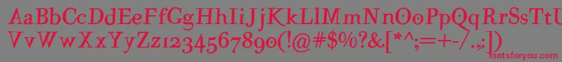 MutantaMediumoblique Font – Red Fonts on Gray Background