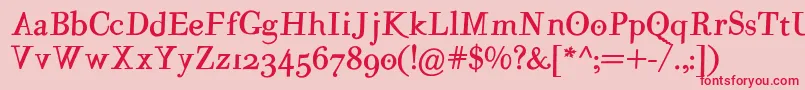 MutantaMediumoblique Font – Red Fonts on Pink Background