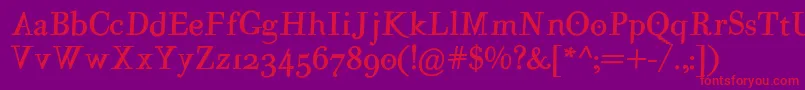 MutantaMediumoblique Font – Red Fonts on Purple Background